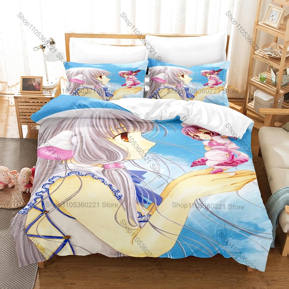 Постельное белье с тематикой Chobits Аниме Принт Чи Постельное белье Пододеяльник Наволочка Все Размеры Для Подростков Девочек Фанатов Декор Спальни