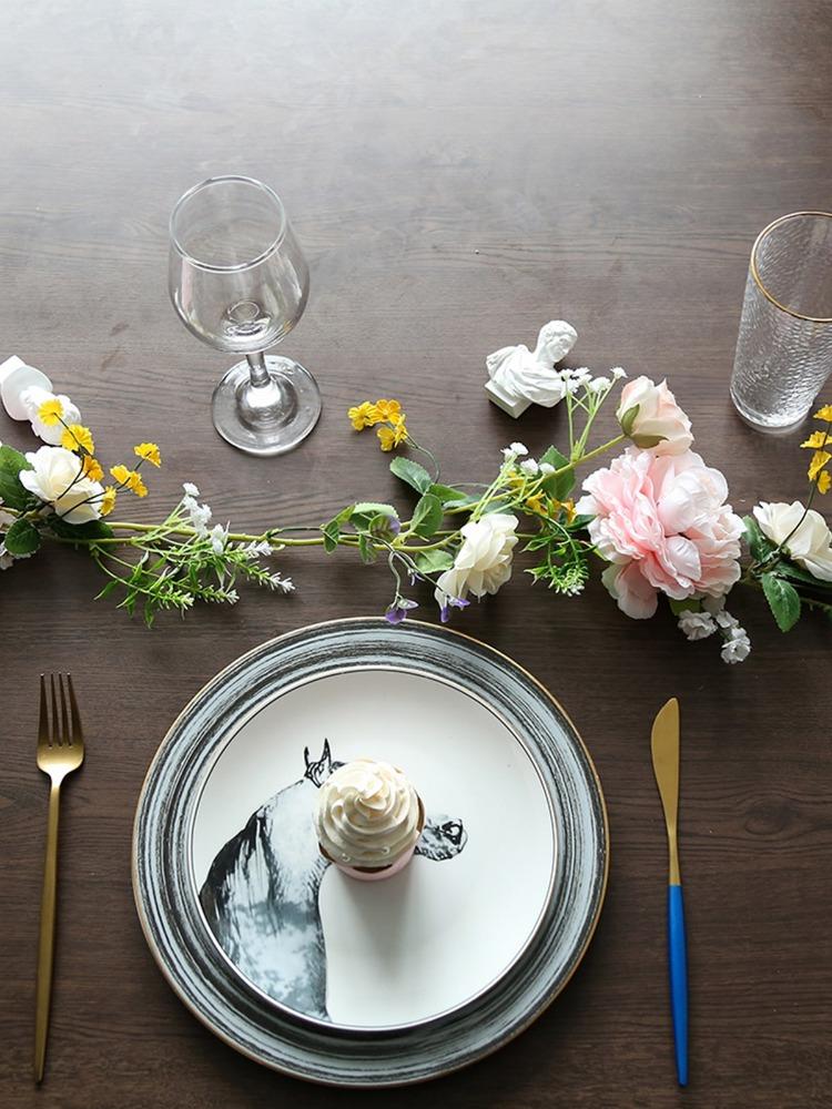 183 см свадебная арка искусственный пион шелковая пионная гирлянда искусственный пион цветок гирлянда ротанг с розовыми и белыми цветами для украшения стола свадебной вечеринки