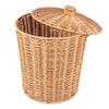 Woven Basket Trash Can Round Rattan Waste Basket With Lid Planter Woven Storage Baskets Wicker Wastebasket Garbage Bin