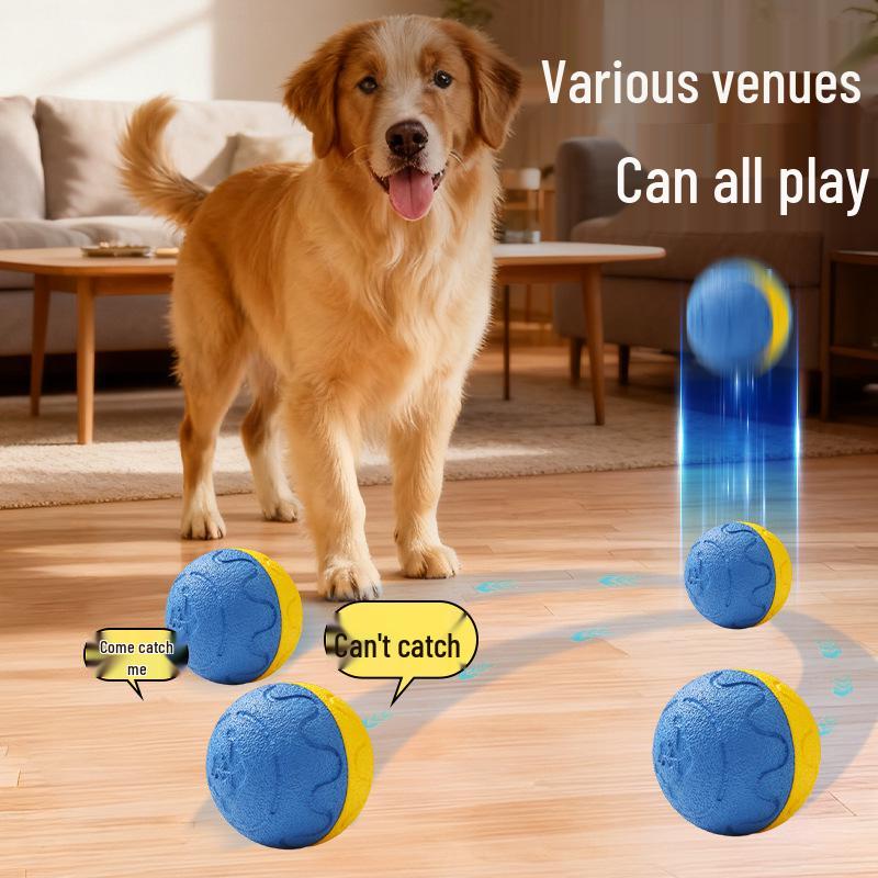 Electric Dog Toy: Bouncing Ball and Chewable Leash - Ultimate Self-Entertaining Pet Gadget.
