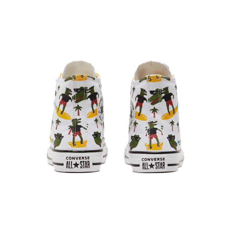 Converse Chuck Taylor All Star Canvas Comfortable High Top Kids Canvas Shoes Kids Sneakers White Green 671292C