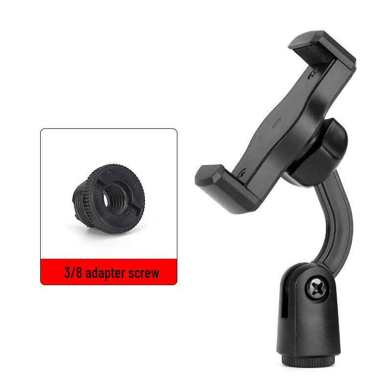 360° Rotating Phone Clip with Adjustable Angle, 1/4" to 3/8" Screw for Tripod, Ideal for Live Streaming