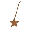 Spot Solid Color Leather Pentagram Keychain Pendant Simple Star Pu Leather Pendant Keychain High Sense