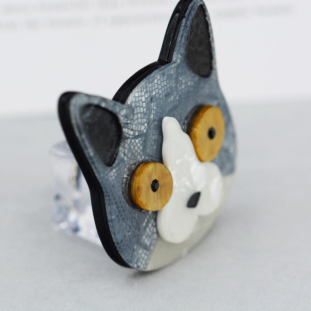 Blucome Качественные акриловые броши с животными, милые аниме, форма головы собаки для женщин и мужчин, костюм, шарф, булавки для хиджаба