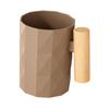 Simple Wooden Handle Bathroom Mouthwash Cup Nordic Style Reusable Toothbrush Holder Plastic Gift Toothpaste Storage Cup Toilet