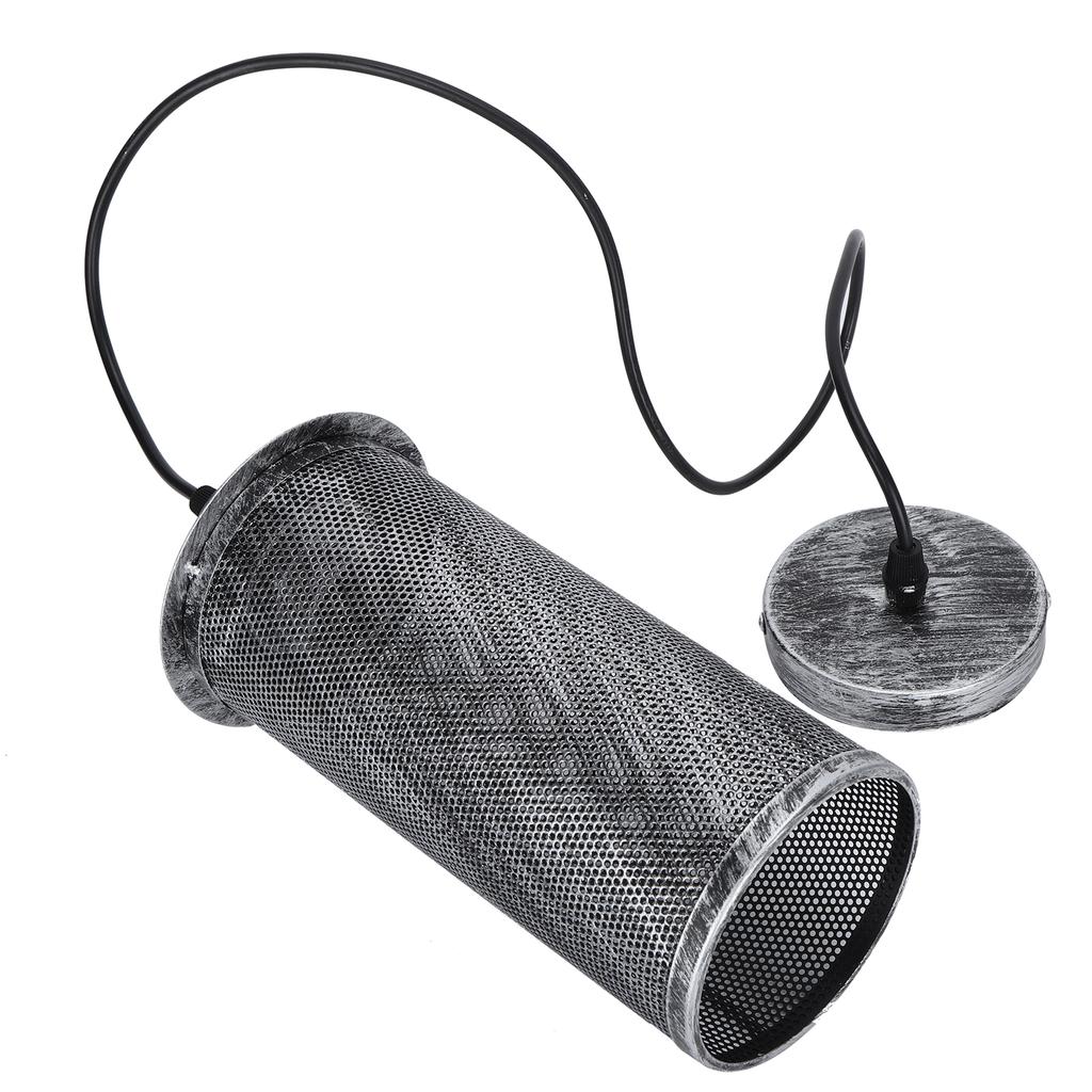 Абажур из сетки в индустриальном стиле E27, подвесной светильник из железа для бара, кафе, AC85‑265VRetro Silver