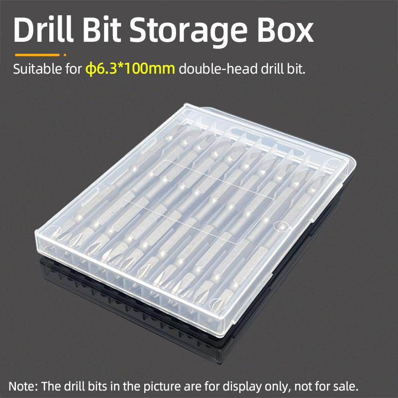 Drill Bit Storage Box Double Head Screwdriver Bit Organizer Case Box Accessories Tool Plastic Box Empty Drill Packaging Case