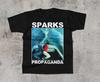 Футболка с принтом Propaganda Tour группы Sparks, смешная, черная, унисекс, размеры S-5XL, 1P0457, футболка унисекс