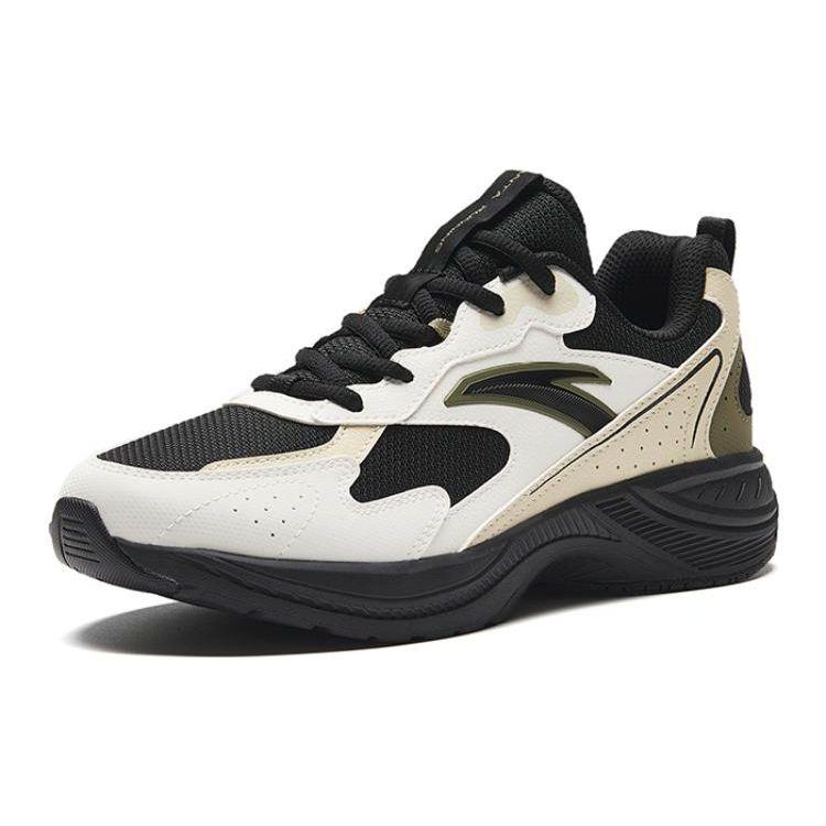 Anta Дышащие амортизирующие увеличивающие рост износостойкие низкие ретро кроссовки женские кроссовки черный белый зеленый 922345595-2