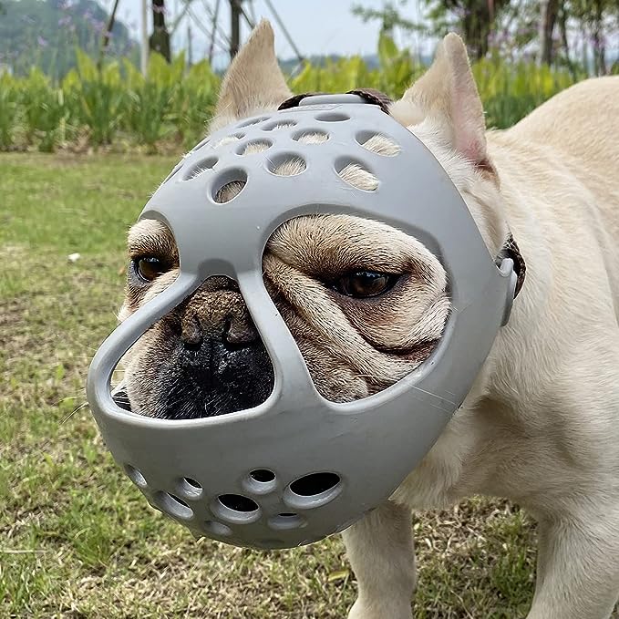 Намордник-корзина для собачьего намордника для кусания, жевания и сбора мусора, гуманная крышка для рта в клетке, идеально подходящая для ухода и дрессировки