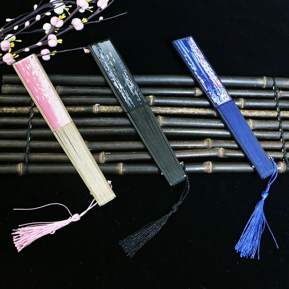 Красочный складной веер в винтажном стиле с бамбуковым черенком, классический танцевальный веер, украшение для дома