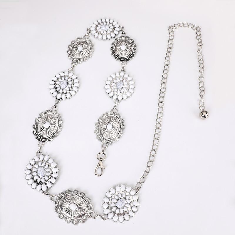 High-end Women's Waist Chain Inlaid with Fashionable Heavy Industry Metal Waist Chain