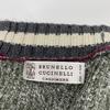 Brunello Cucinelli Зеленый хлопковый x кашемировый x шелковый x нейлоновый кардиган на пуговицах, топ 44 Зеленый серый Б/У