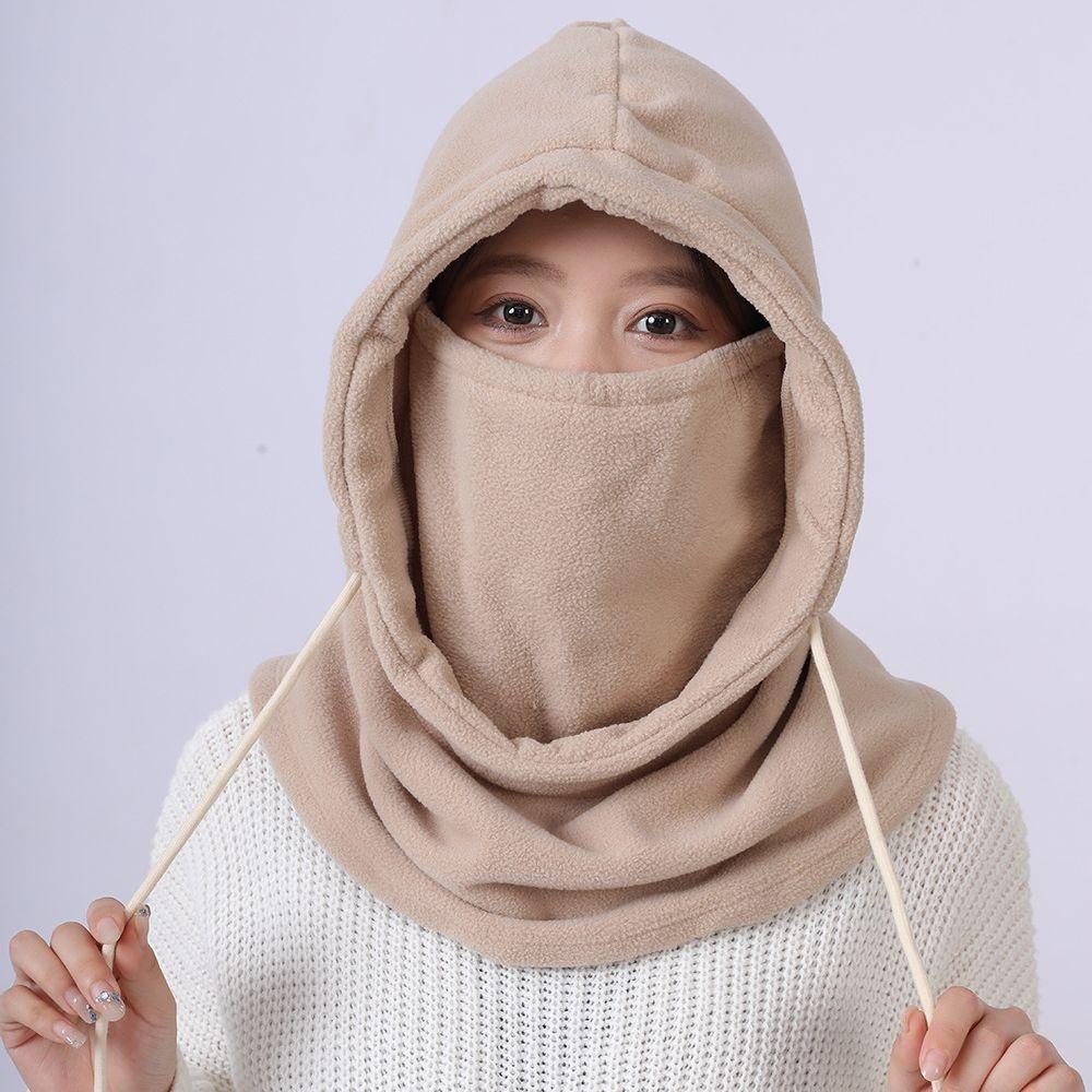 Men and Women Outdoor Cycling Masks for Neck Protection and Cold Protection Integrated with Velvet Face Protection Ski Pullover Hat