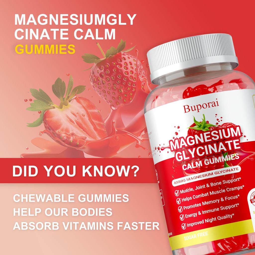 Magnesium Glycinate 400mg - for Sleep,Stress Relief,Bone Support,High Absorption