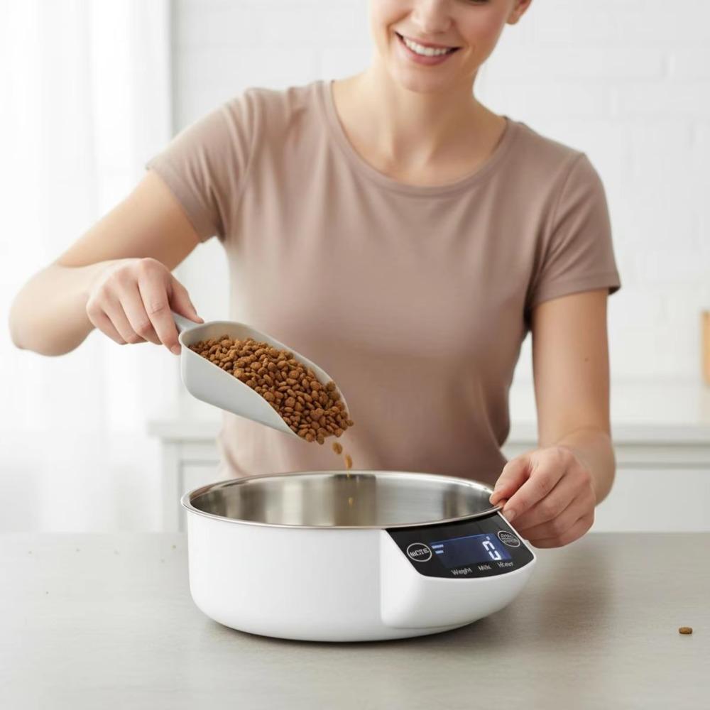 LCD Display Stainless Steel Electronic Bowl Scale Detachable Food Bowl Scale Baking