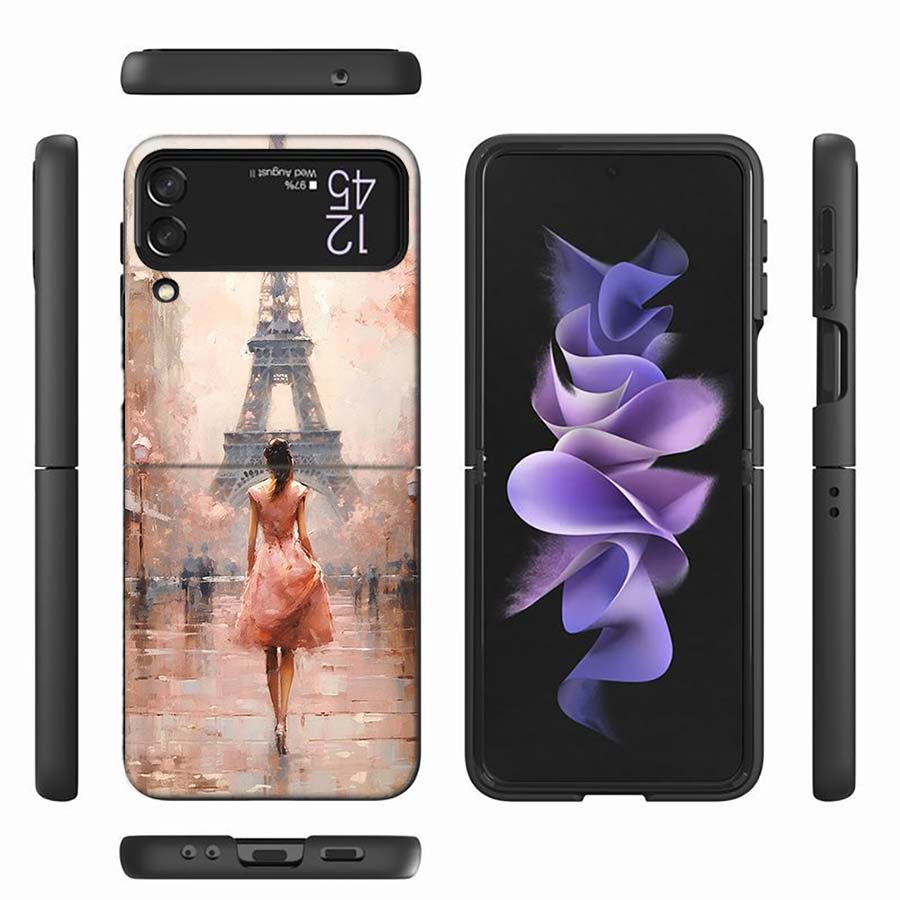 Художник Лондон Картина Масляная Картина Чехол для Телефона Для Samsung Z Flip 6 7 5G Z Flip 5 Galaxy Z Flip 3 4 5G ZFlip Ударопрочный Жесткий Чехол