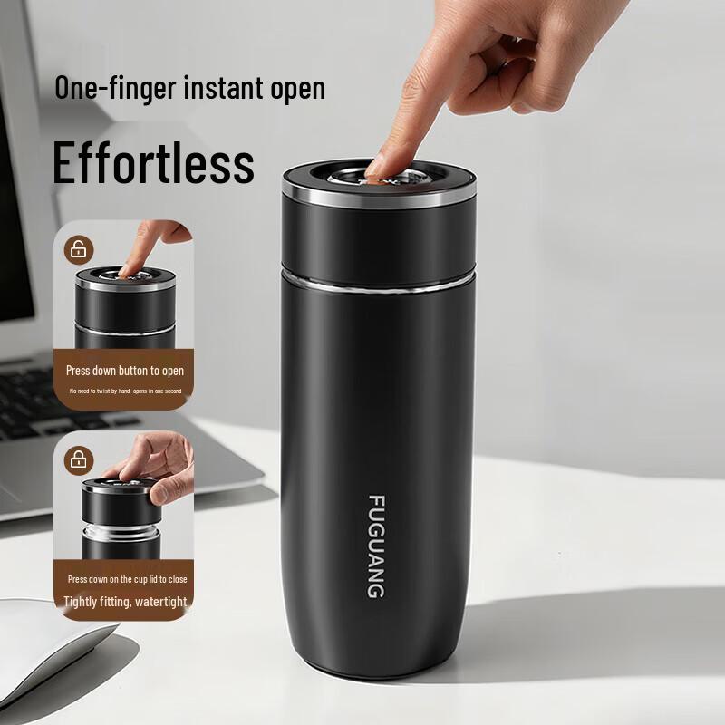 FUGUANG 400ml One-Button Pop-Up Insulated Water Bottle