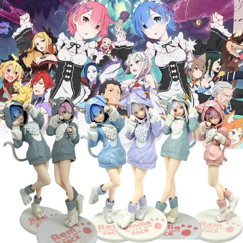 Высококачественный ПВХ Эмилия Рем Рам Фигурки Коллекционный Набор Для Поклонников Rezero