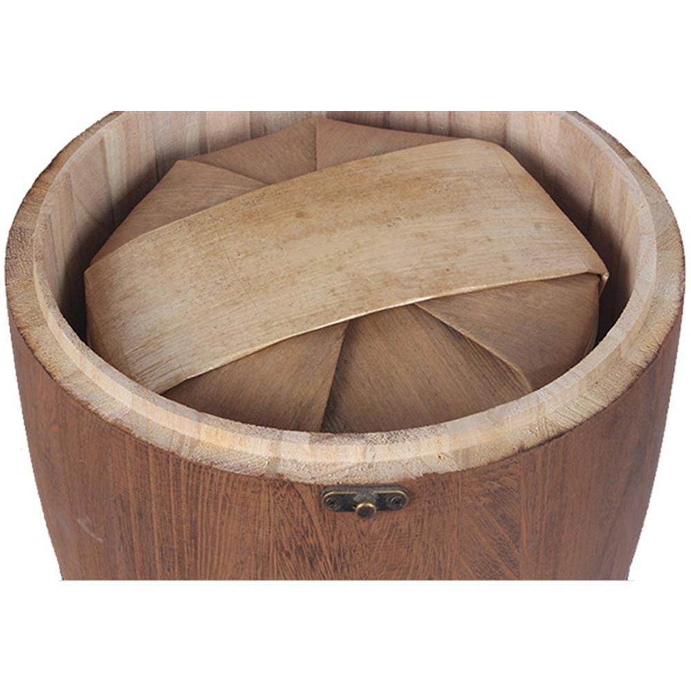 Wooden tea leaf barrel W/ Metal Latch W/ LidTo Vintage Anti Dirty 1L Quality