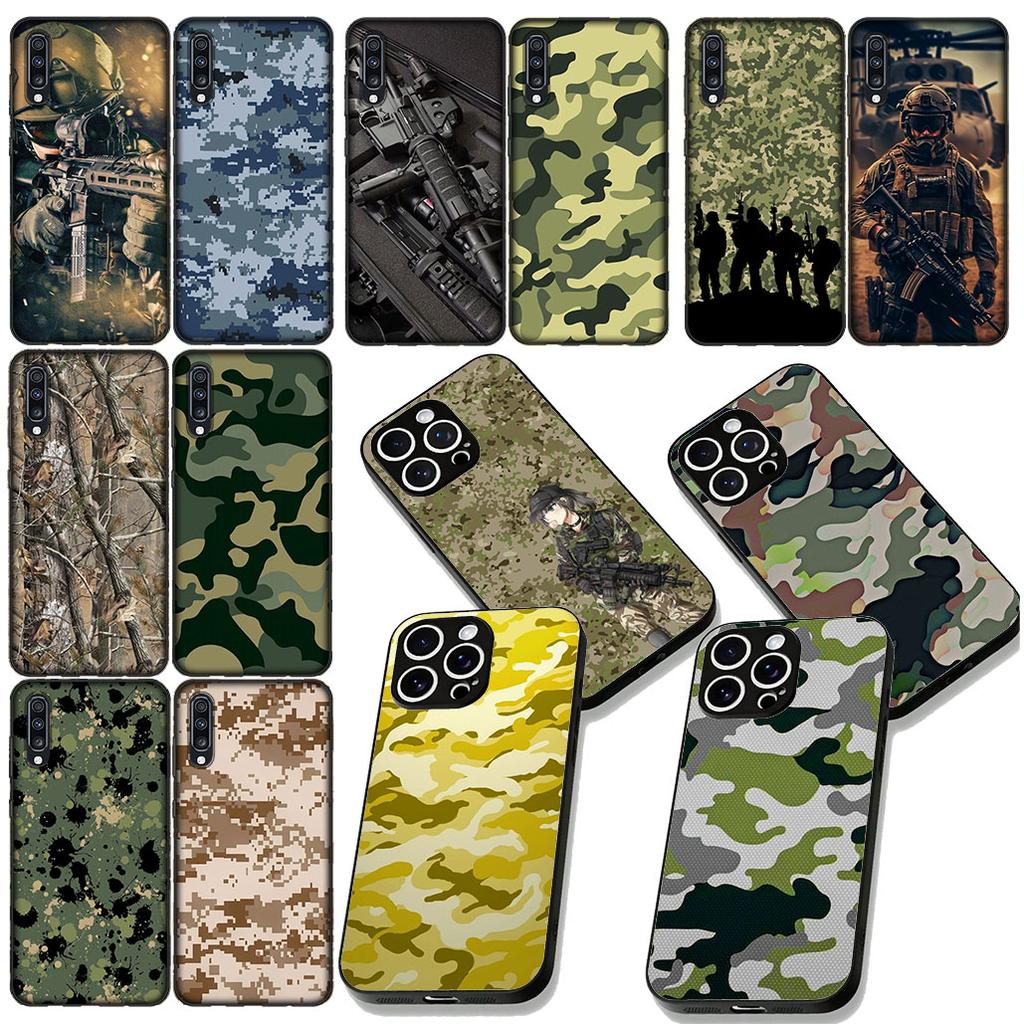 Camo Pattern Military Army Camouflage Cover for Samsung Galaxy S22 S21 S20 FE Ultra Plus A35 A36 A37 A33 A34 A04 A71 Phone Case