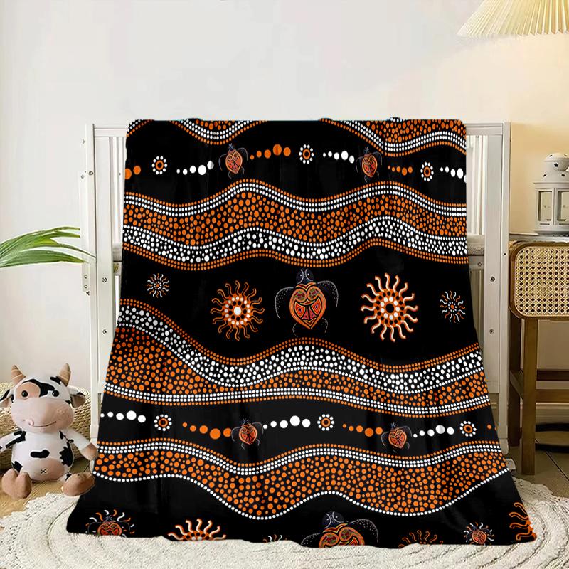 Australian Aboriginal Style Blanket Flannel Blanket Throw Blanket Sofa Cover Blanket Soft Premium Blanket Picnic Blanket Tv Blanket Gifts