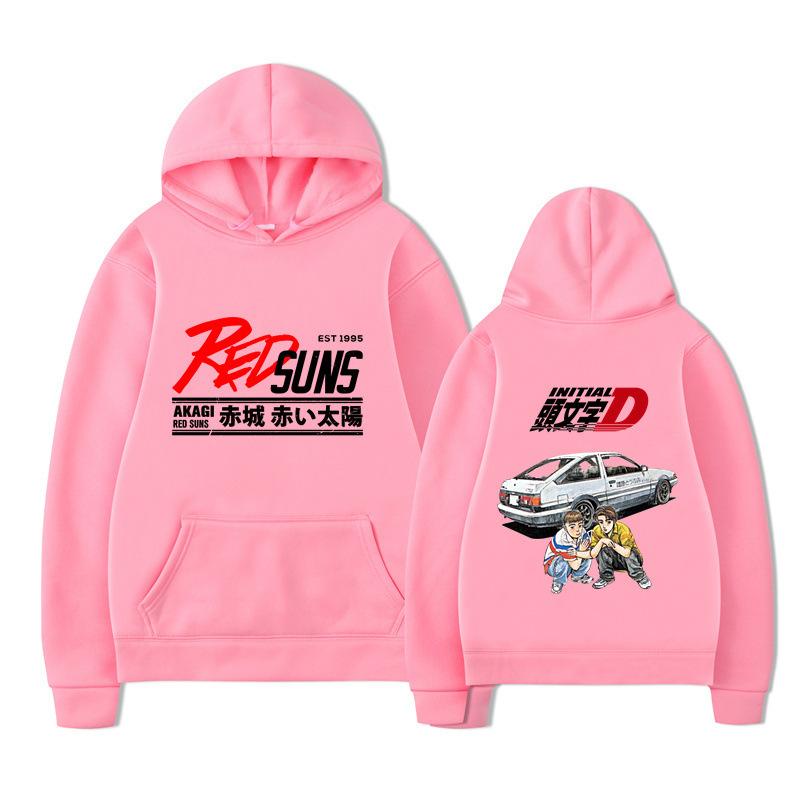 Худи с графикой Аниме Дрифт AE86 Initial D Повседневное Готическое