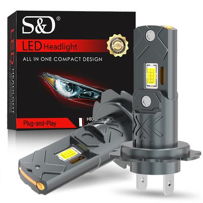 2 шт. H7 CSP светодиодные лампы для фар мини безвентиляторные медные трубки фары противотуманные фары 20000 лм автомобильные беспроводные фары автомобильные фары супер яркие 6500 К