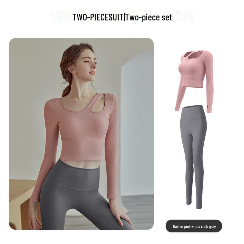 Женские быстросохнущие спортивные топы с длинным рукавом для осени/зимы — европейский и американский стиль, идеально подходят для бега, занятий в спортзале и йоги