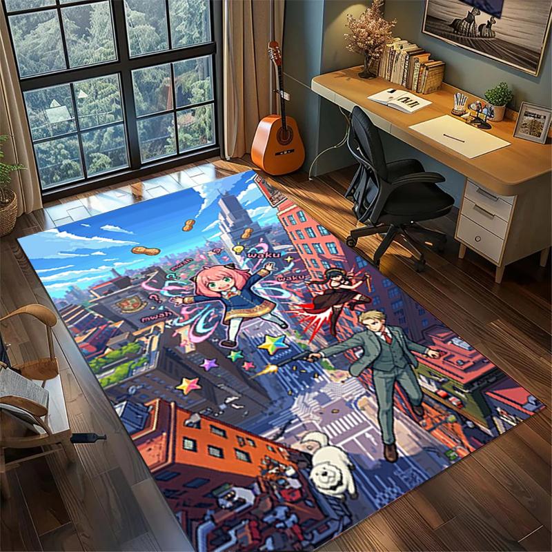 Non Slip Washable Floor Mat "Spy × Family" Large Area Rug Carpet Bedroom Gamer Room Decor—kwq93