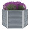 VidaXL Raised Bed Galvanized Steel 129x129x77 Cm Grey Planter Flower Pot 44856