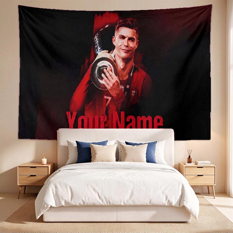 Cr7 (32) Custom Name Tapestry Wall Hanging Tapestry Wall Art Decor for Bedroom Living Room