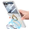 Подходит для складного мобильного телефона Samsung Z Flip7, ультратонкий чехол с кольцом, модное магнитное тонкое кольцо, беспроводная зарядка