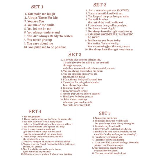 Деревянная коробка с жетонами дружбы и вдохновляющими открытками в форме сердца для женщин. Уникальный подарок