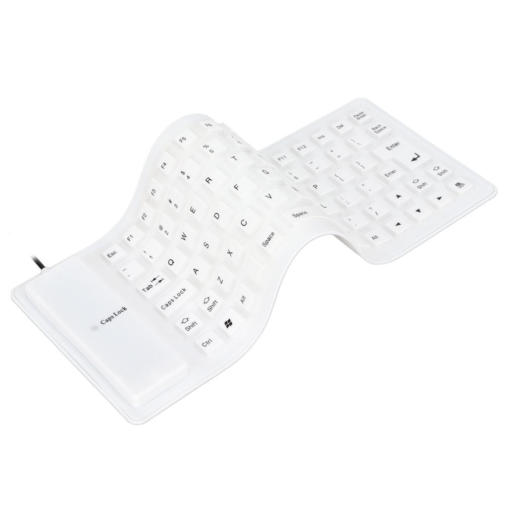Silicone Keyboard Fully Sealed Design Lightweight Portable Silent Soft Comfortable USB Wired