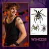 Waterproof Spider Tattoo Realistic Halloween Face Tattoo Body Art Body Tattoo Stickers  Face Makeup