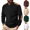 Men's Solid Color Round Neck Sweatshirt Men's Sports Large Size Casual Sweatshirt