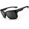 HAAYOT and Polarized Sports Sunglasses with UV Flexible and Lightweight TR90 Frame for Fishing and Matte Black and Gray Men's Women's 100% Protection,