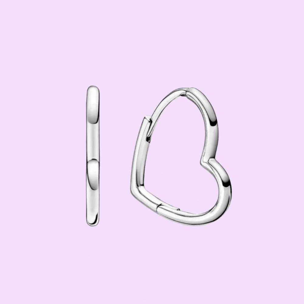 Стерлинговая серьга-пусета в форме сердца для женщин, подарки на день рождения, ювелирные изделия, с тканевым мешочком