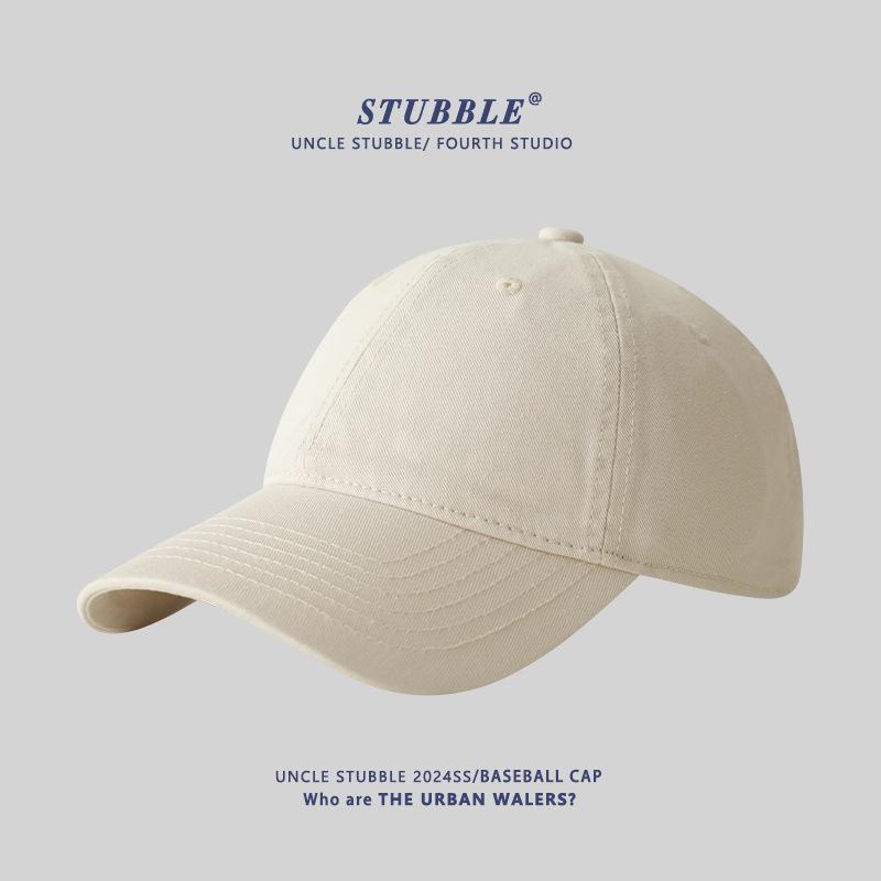 High-Quality Pure Cotton Soft Top Baseball Cap - Solid Color Duckbill Hat for Men & Women, All Seasons