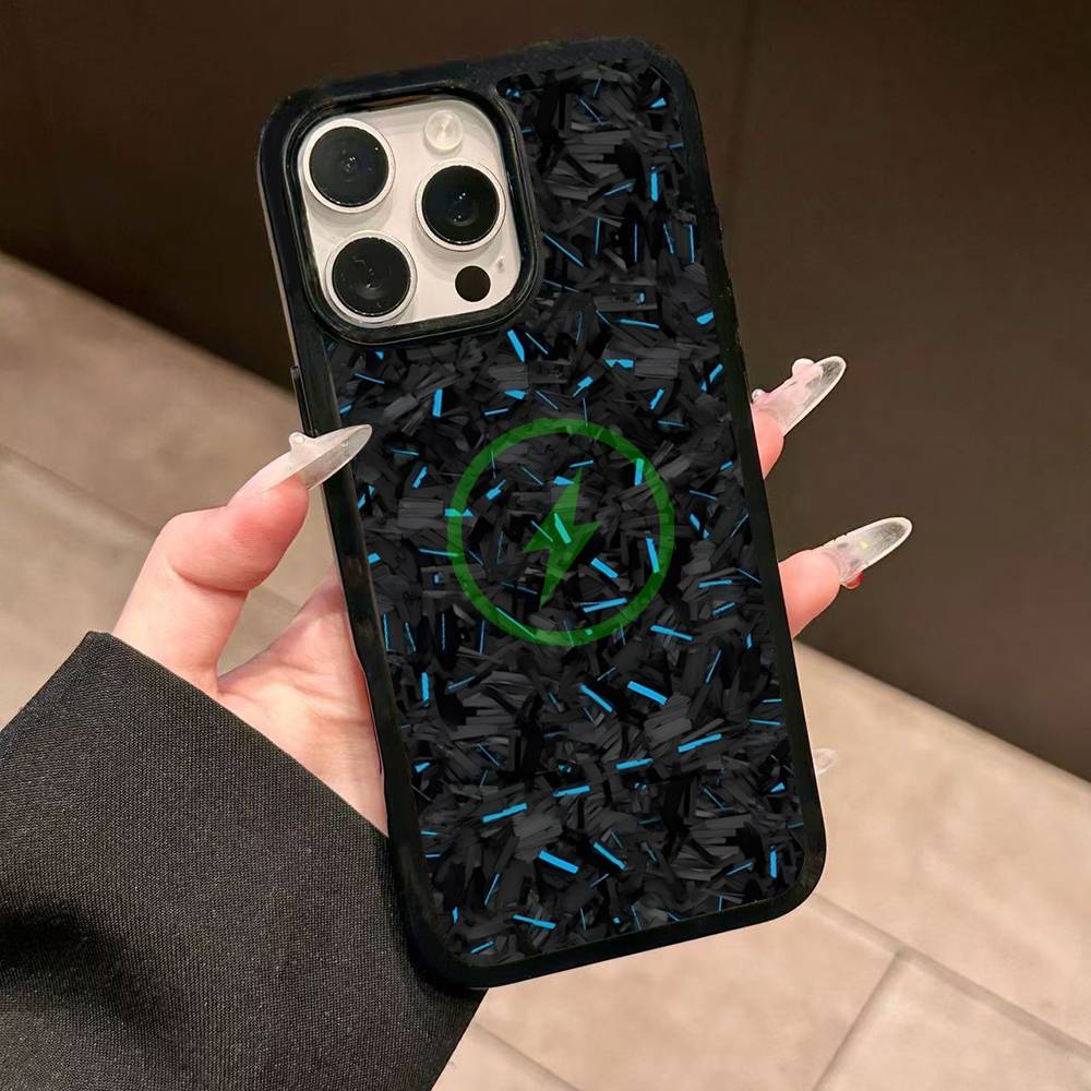 Racing Material APEX CARBON FRAGMENT Magnetic Case For IPhone 17 16 14 13 12 11 15 Pro Max Plus Wireless Charge Phone Cover