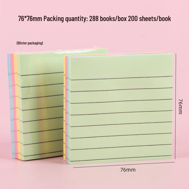 Colored Adhesive Sticky Notes Memo Pads, 100 Sheets, Student Stationery