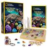 National Geographic Stone Digging Kit Набор для поиска драгоценных камней для детей Научный набор с 15 камнями, включая голубой топаз и другие полудрагоценные камни –