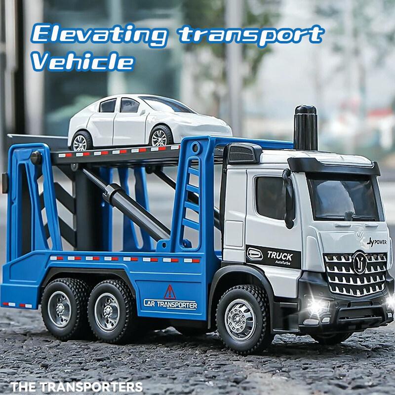 1/50 Pneumatic Lift Truck Alloy Car Model Diecast Car Sound Light Car Lovers Collection Kids Birthday Gift Metal Boys Toys