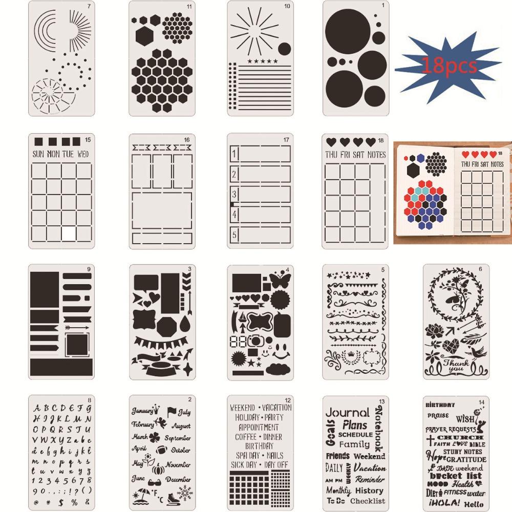 3pcs Simple Dot Grid Design Handmade Flexible Record Template DIY Scrapbook Journal Rectangle Stencil Ruler Set Stencil Ruler