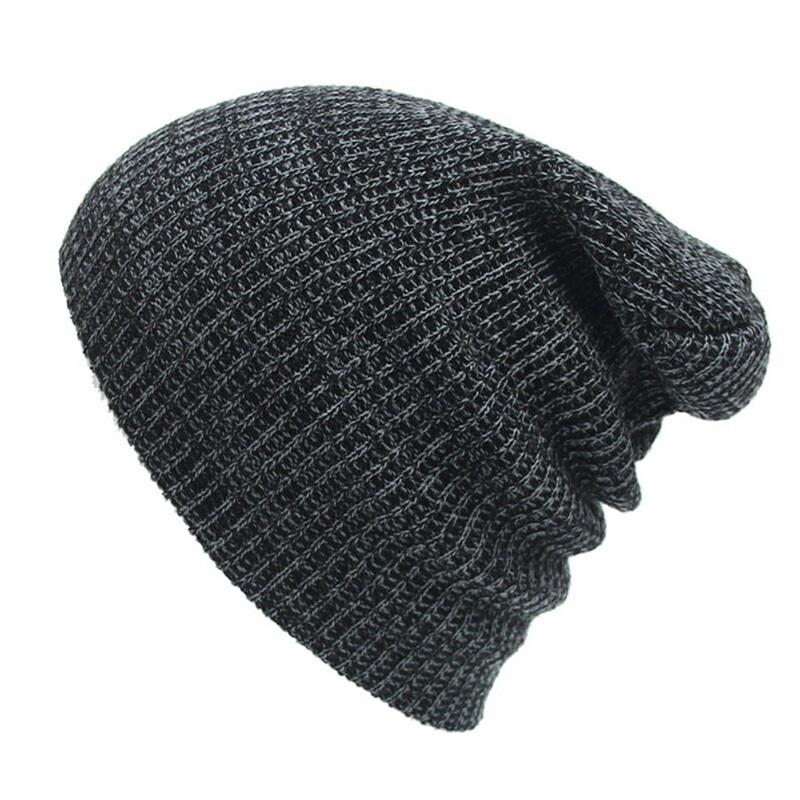 Winter Unisex Cotton Knit Hat Baggy Beanie Hat Crochet Outdoor Ski Cap Mask Skullies Toucas Gorros