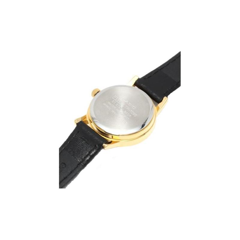 Casio Серия STANDARD Компактные Ретро Бизнес Кварцевый Механизм Кожаный Ремешок Японские и Корейские Часы Женские Часы Черный Циферблат LTP-1095Q-1A
