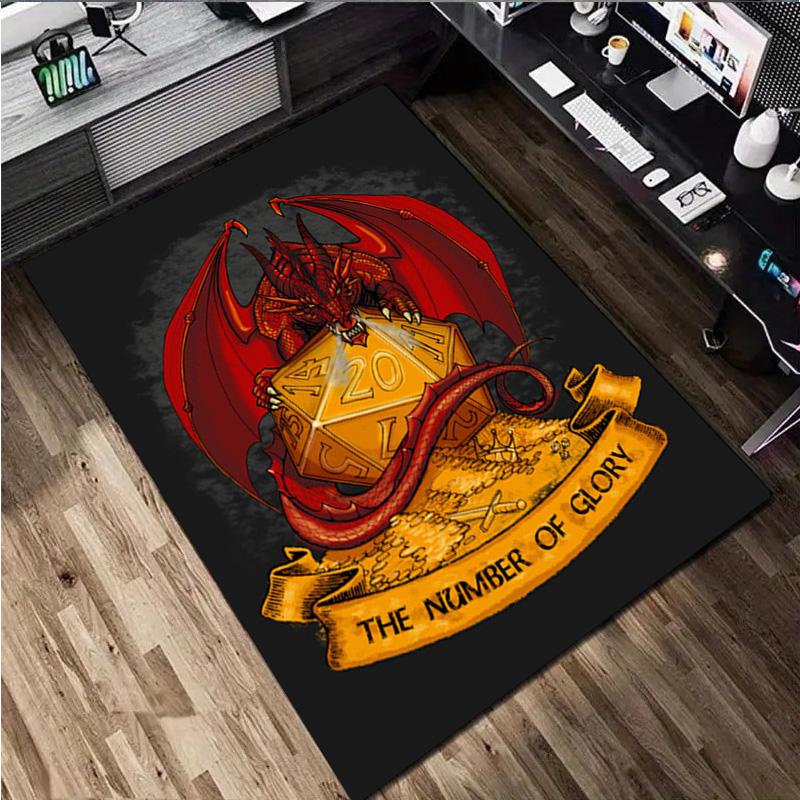 1Pc Dungeons Dragons Rug - home decoration Carpet For Living Room Bedroom Flooring Computer Chair Area Rug