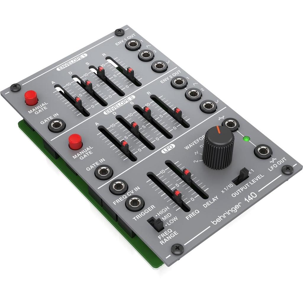 Behringer Analog Synthesizer Modular Eurorack Module Eurorack Compatible Analog Dual Module SYSTEM100 Series 140 DUAL GRAY Envelope/LFO ENVELOPE/LFO