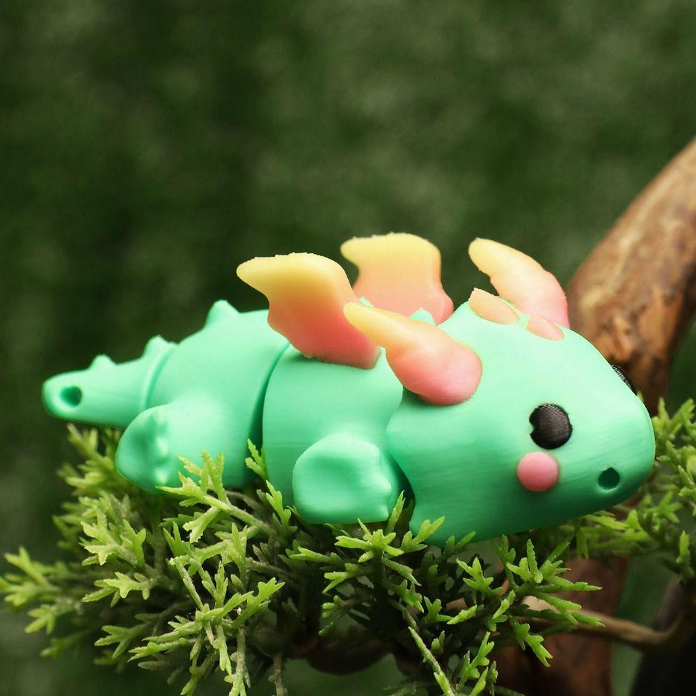 Joint Movable Simulation Dinosaur Model Swinging Pet 3D Printing Toys  Desktop Decor